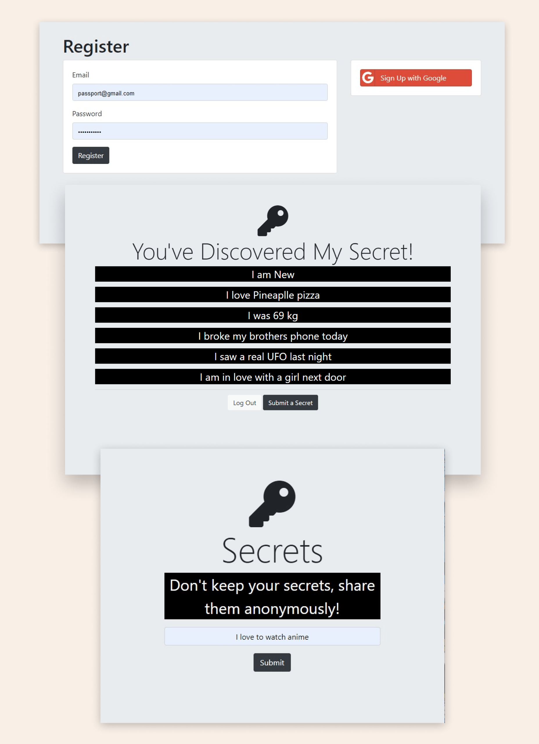 A screenshot of web page