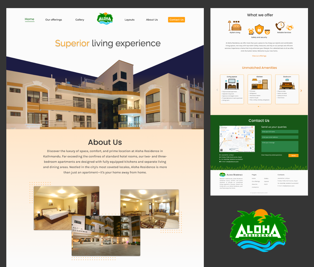 A mockup of a project