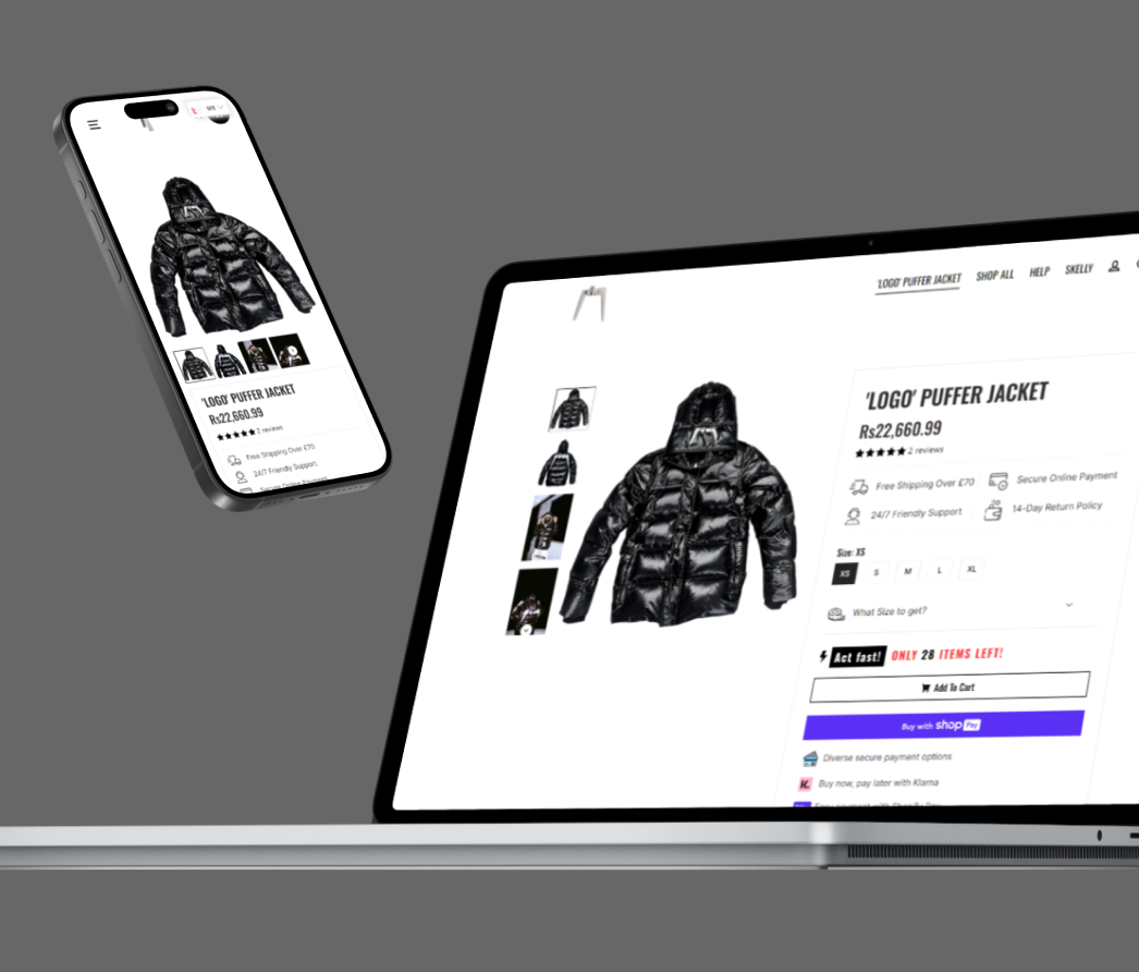 A mockup of a project