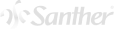 logo da empresa santher na cor branca.