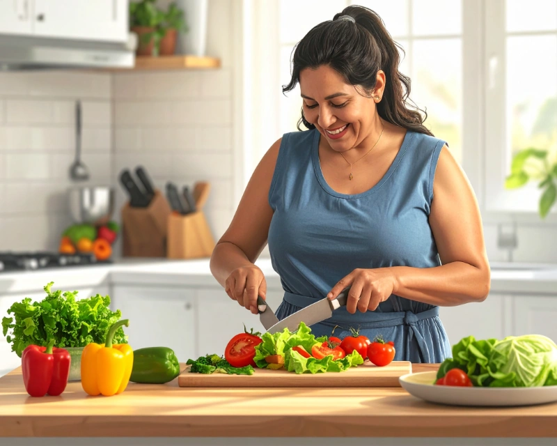 Bariatric surgery patient restarting healthy habits after gastric bypass surgery.