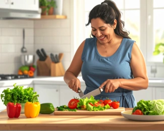 Bariatric surgery patient restarting healthy habits after gastric bypass surgery.