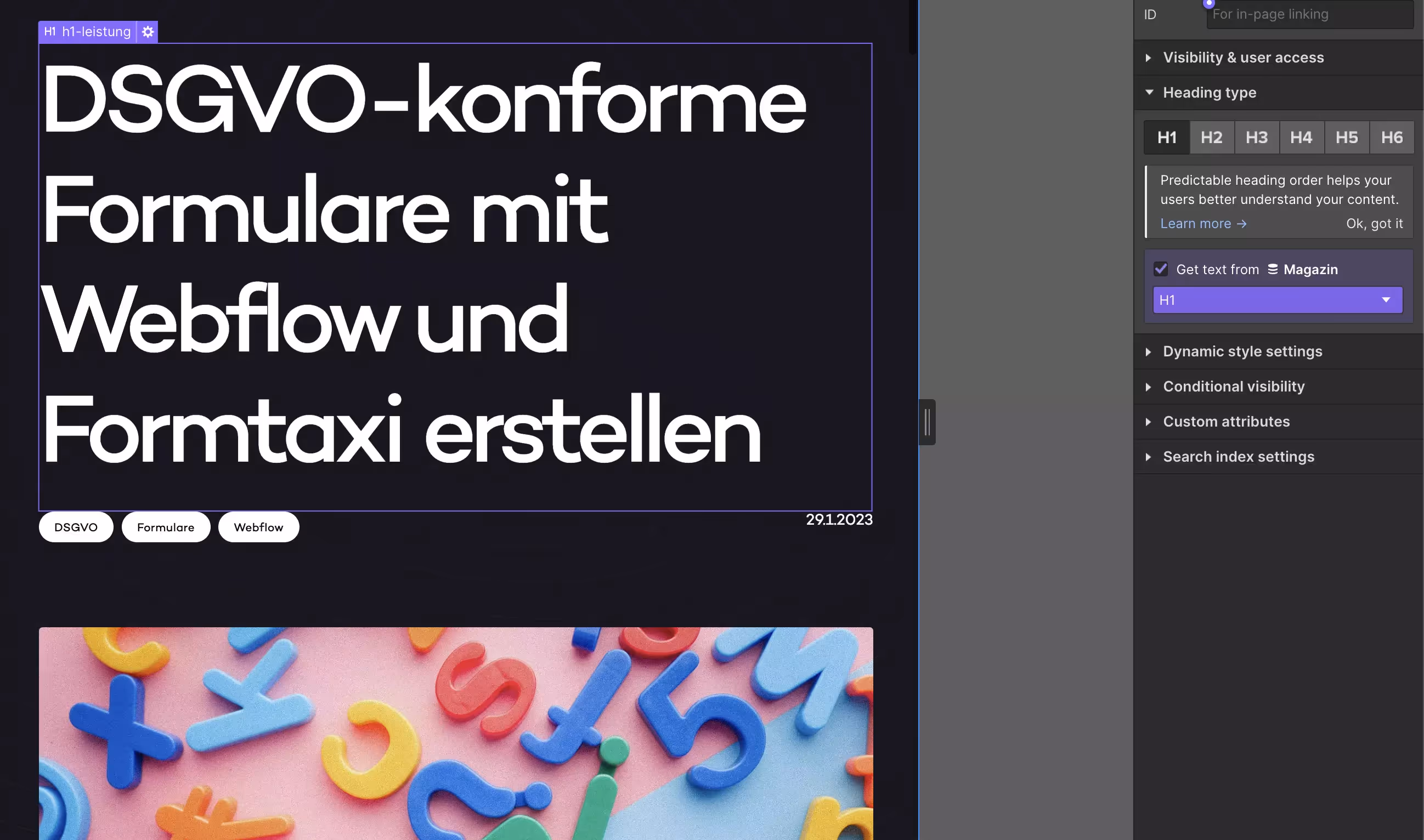 Semantische Headlines