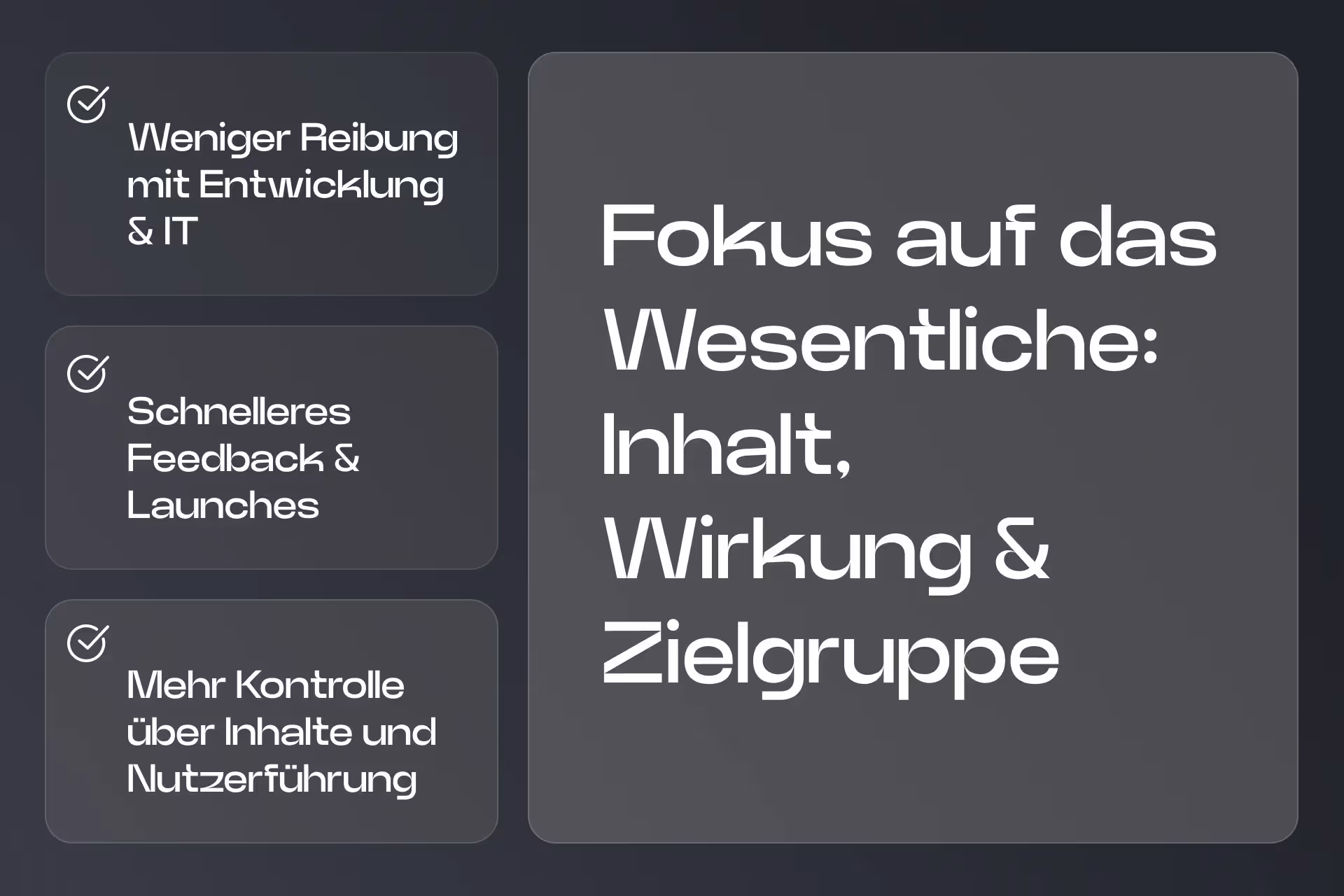 Webflow Vorteile Diagramm