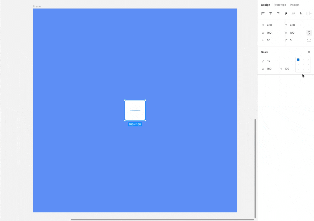 a white square with a blue rectangle on top of it