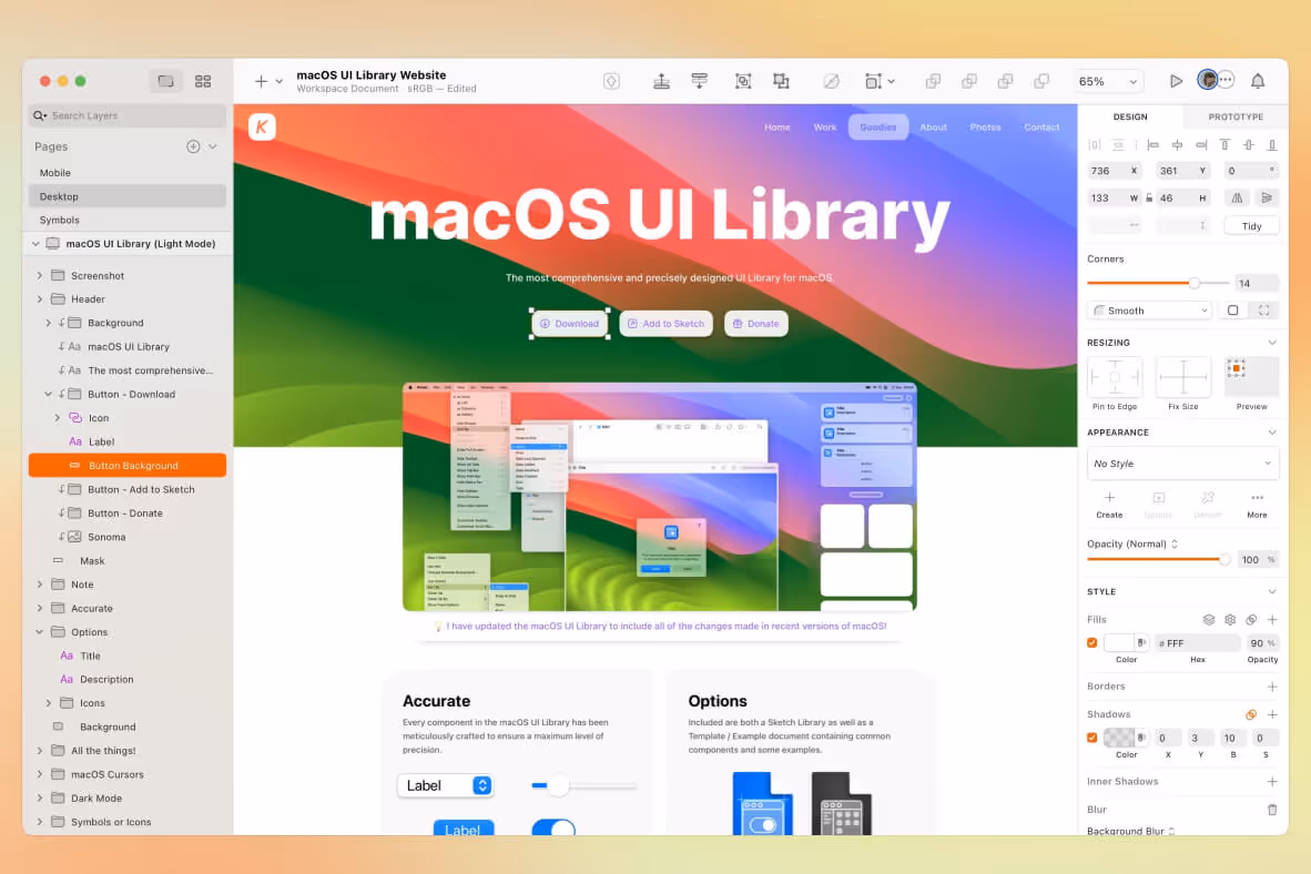Interface de Sketch