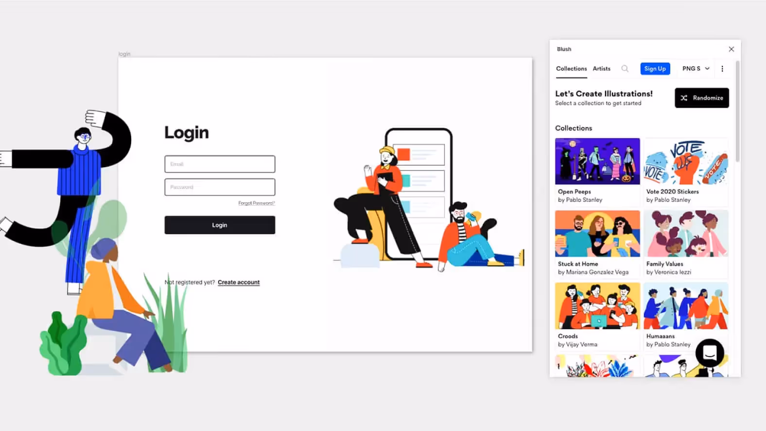 a screen shot of a login page on a mobile device