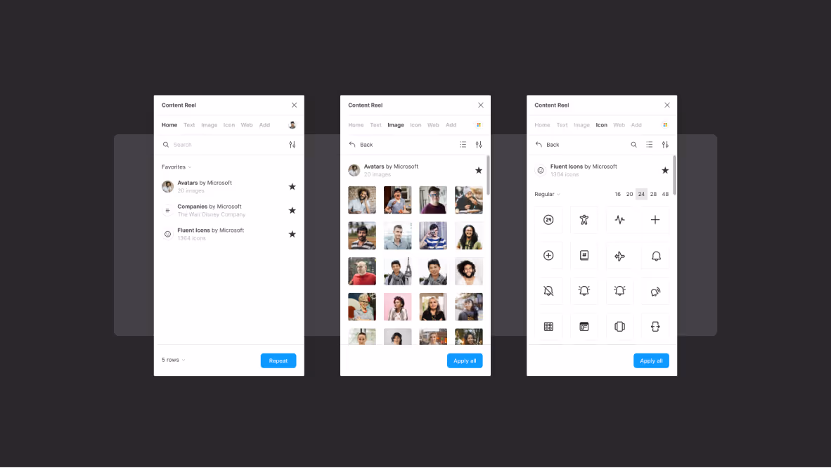 a screenshot of a web page with the text content reel
