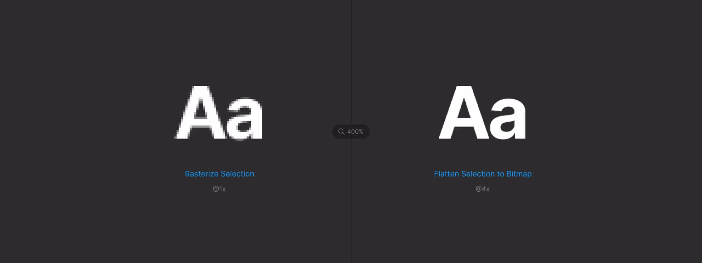 Convertir vos maquettes en image de haute qualité avec "Flatten Selection to Bitmap"