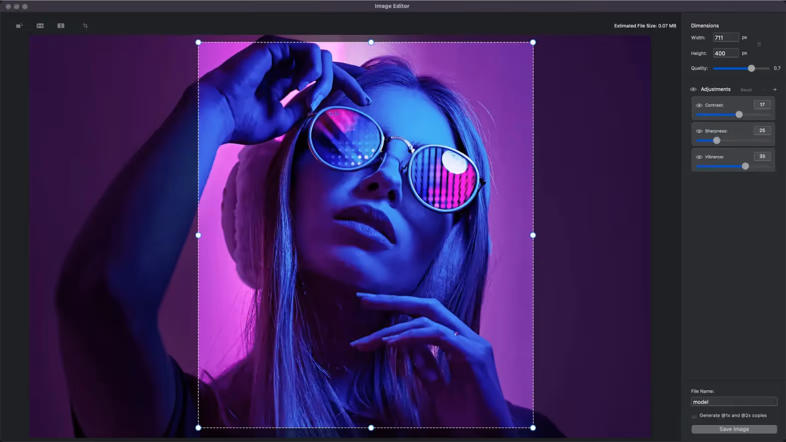 Blocsapp Image Editor view