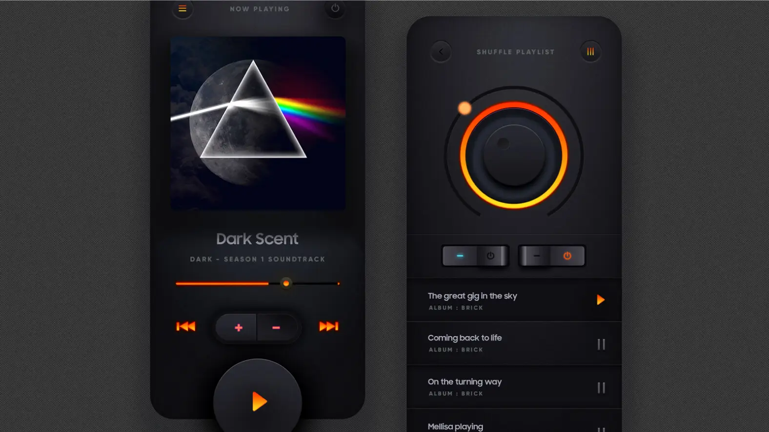 an app with a dark side of the moon on it