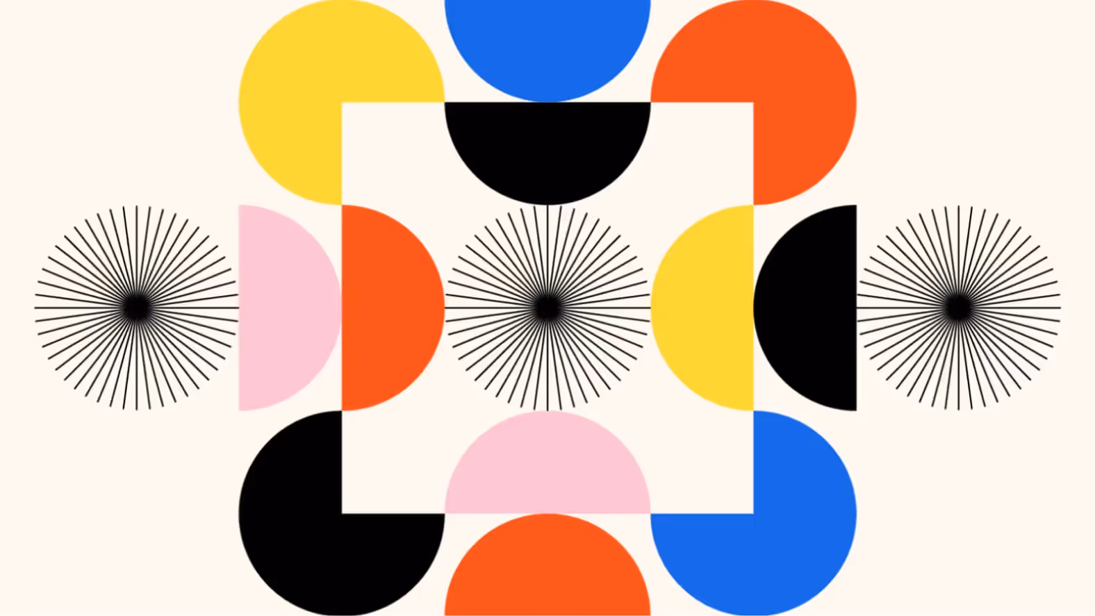 an abstract image of a multicolored pattern