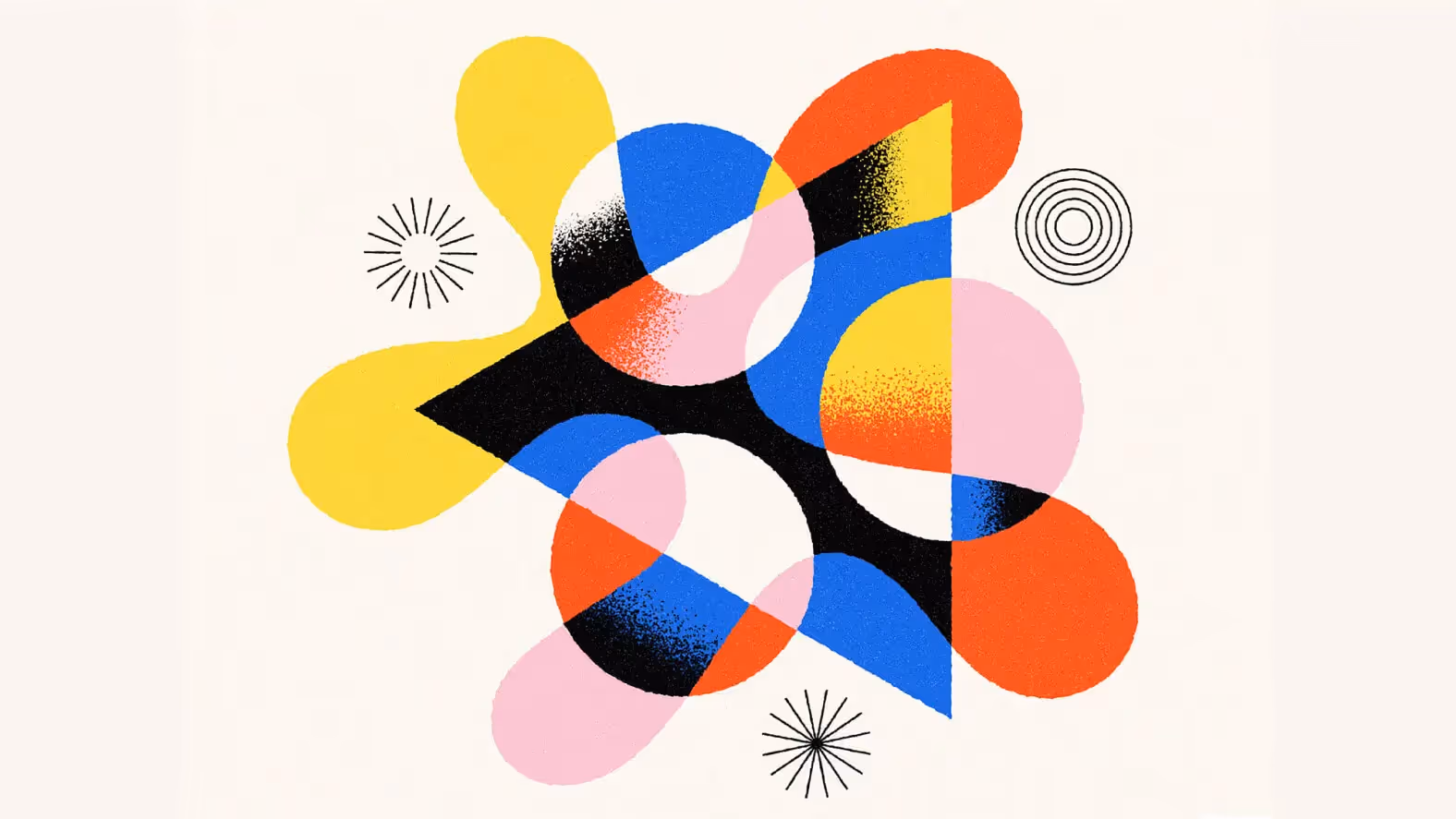 an abstract image of a multicolored pattern