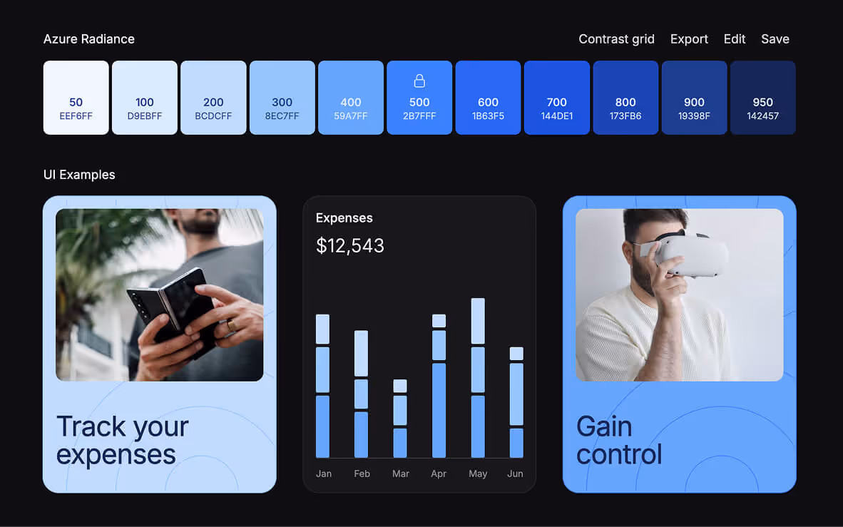 Capture d'écran de Gestion des couleurs via Tailwind - Interface et design UX/UI