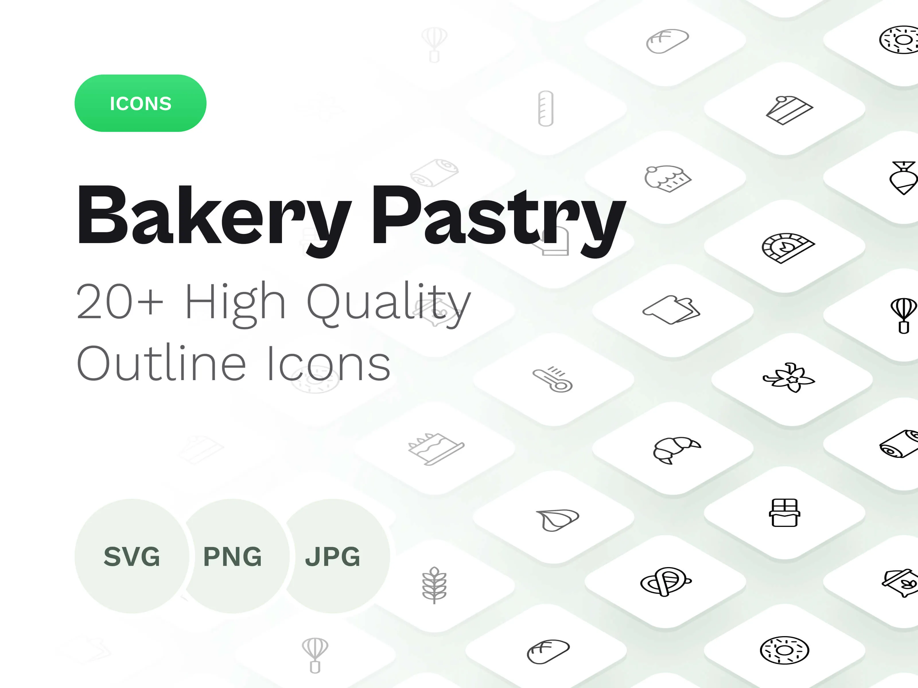 Bakery Pastry  Icon Pack