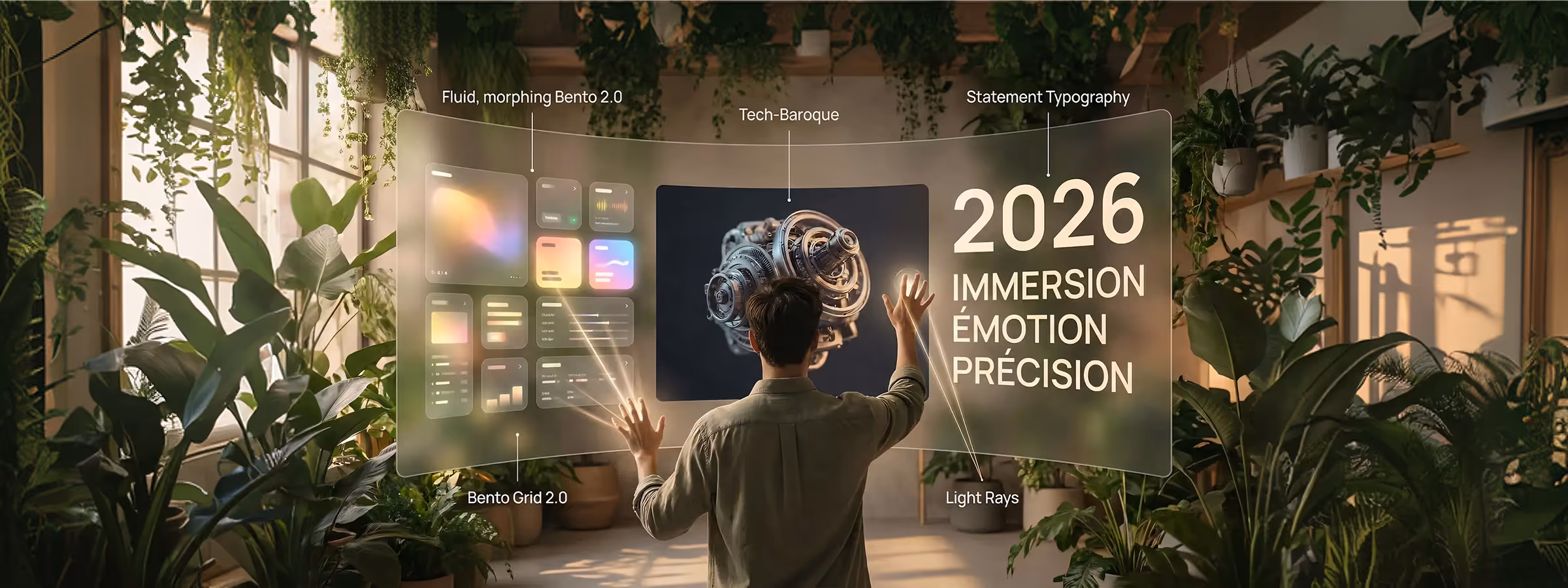 Tendances UI Design 2026 : l’année de l’immersion, de l’émotion et de la précision