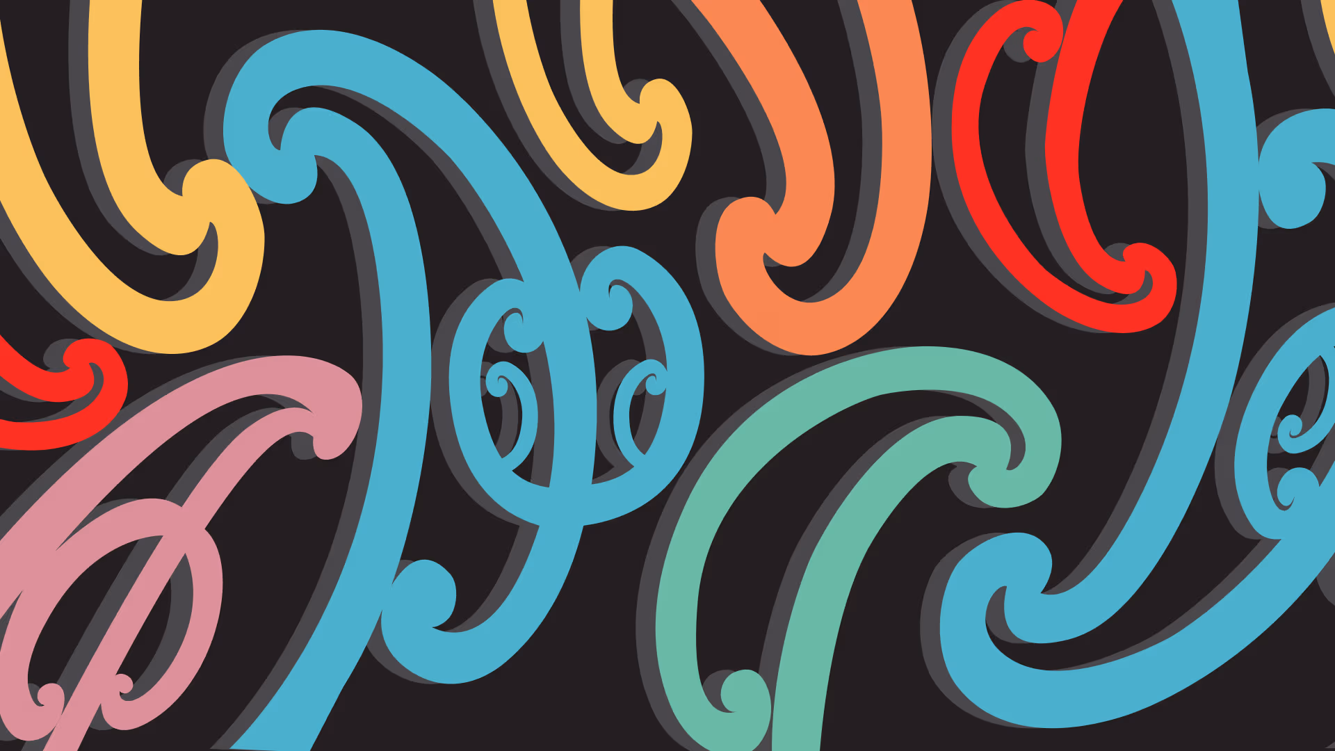 This kōwhaiwhai (banner) design represents the journey of learning te reo Māori, showing people woven together through shared effort, courage, and connection. Each colour reflects a different whānau (family) group, symbolising the many voices and backgrounds coming together with a common purpose.