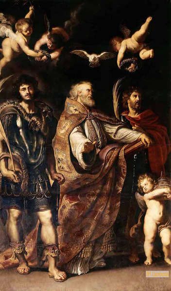 Saint Gregory Surrounded By Other Saints