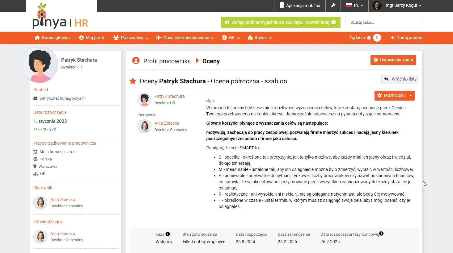 Ocena wyników pracy