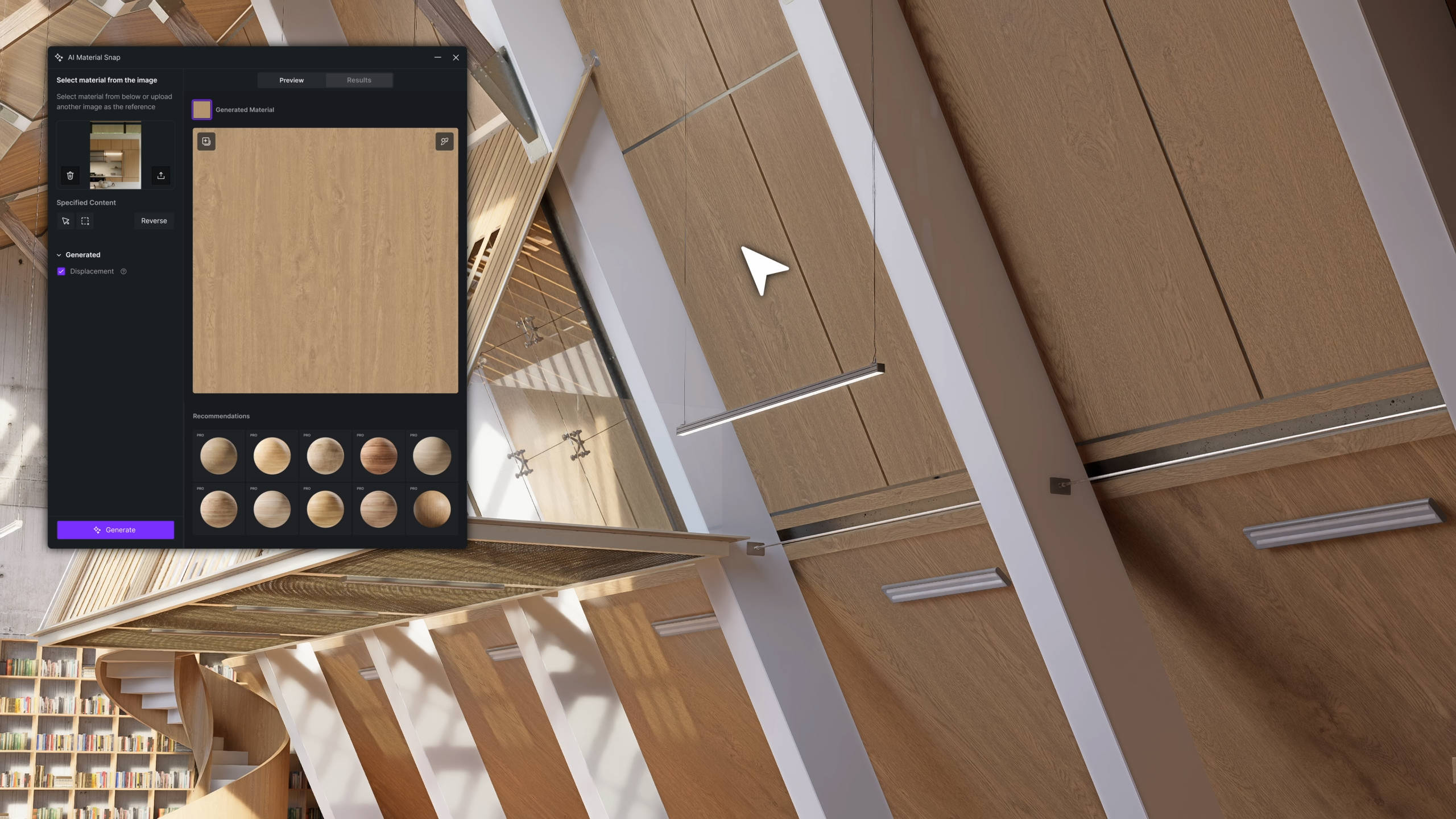 ai material snap in D5 Render