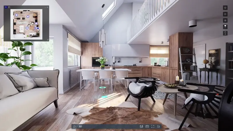 virtual tour in D5 Render for teams