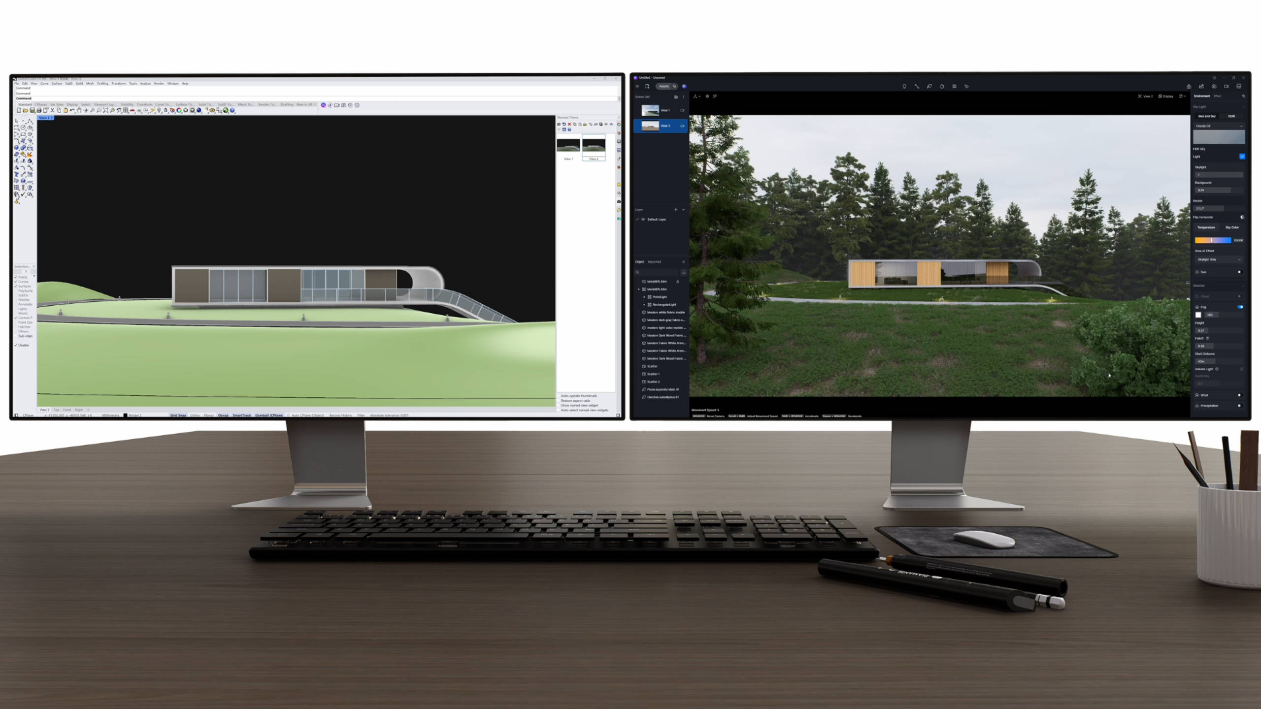 real-time sync between modeling software and D5 Render