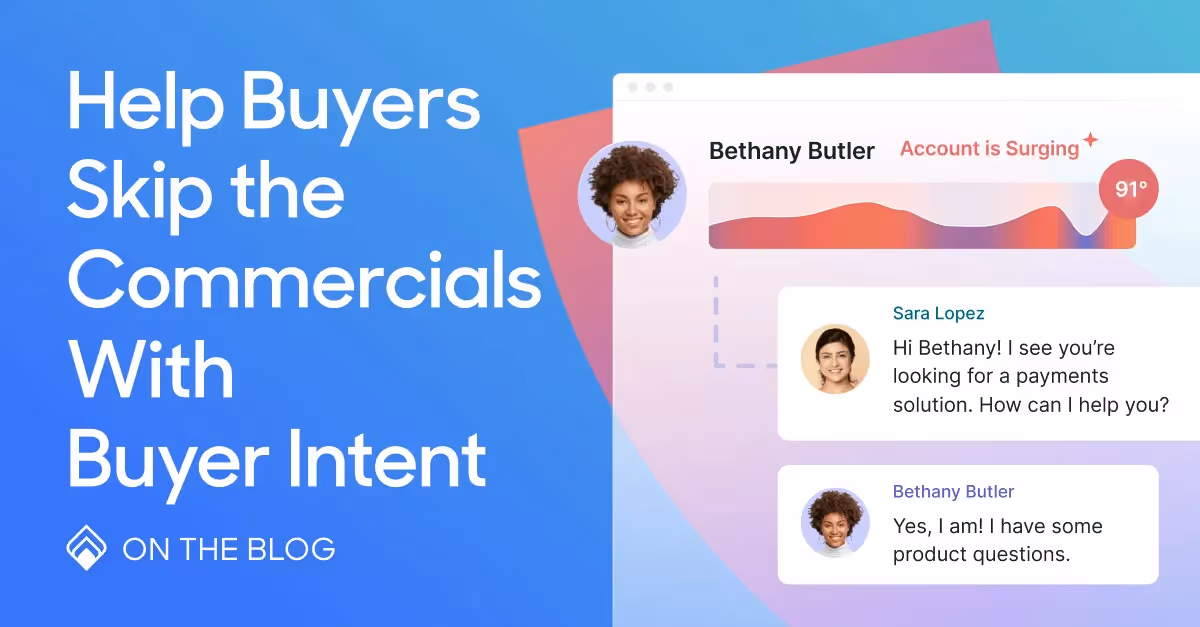 Help buyers skip the commercials with buyer intent