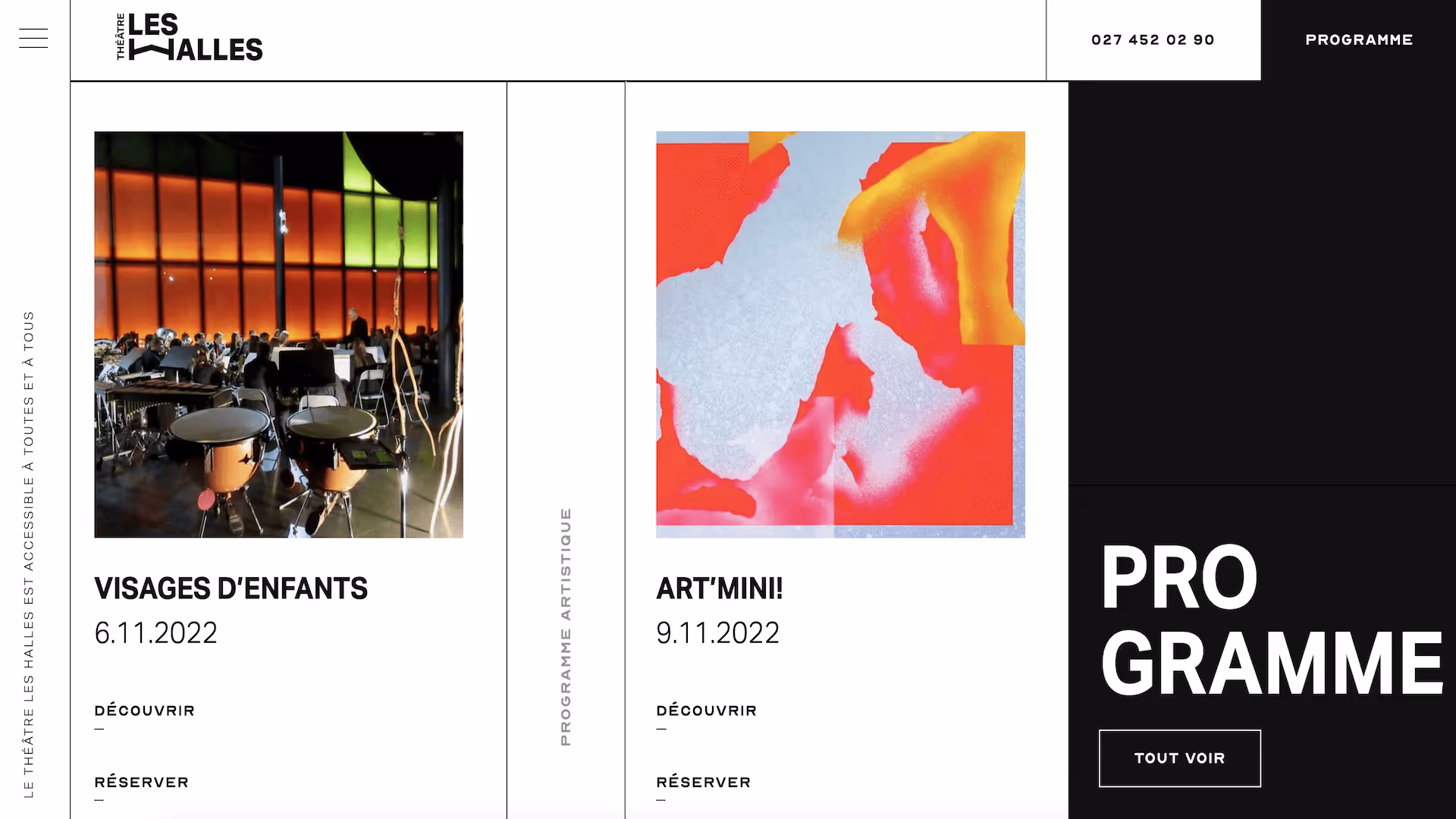 Théâtre Les Halles - branding, web design & development