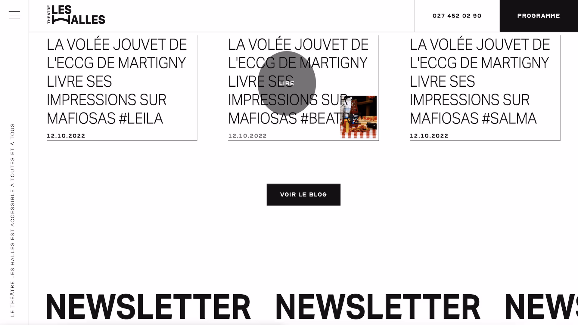 Théâtre Les Halles - branding, web design & development