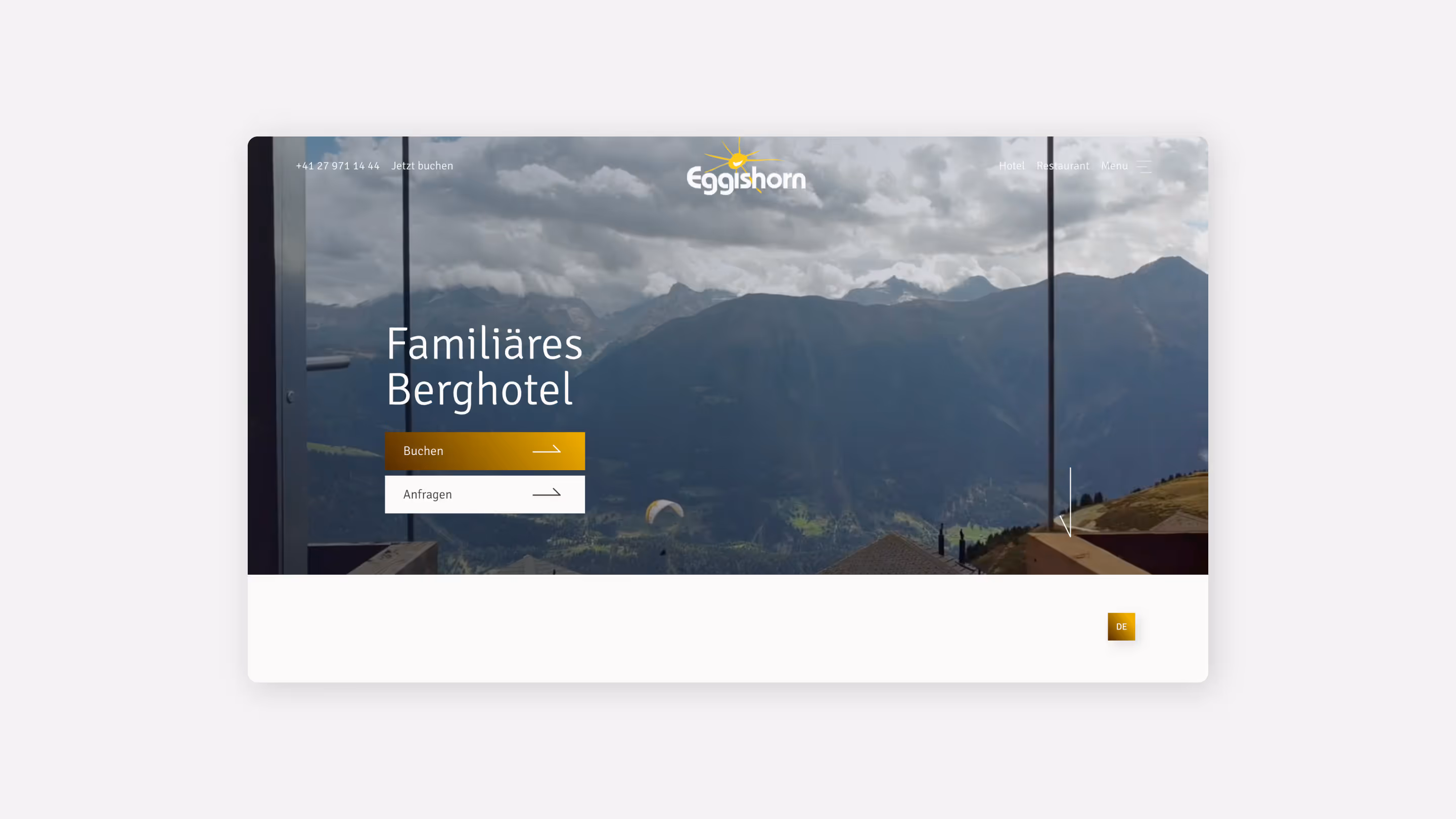 Hotel Eggishorn - website design and development