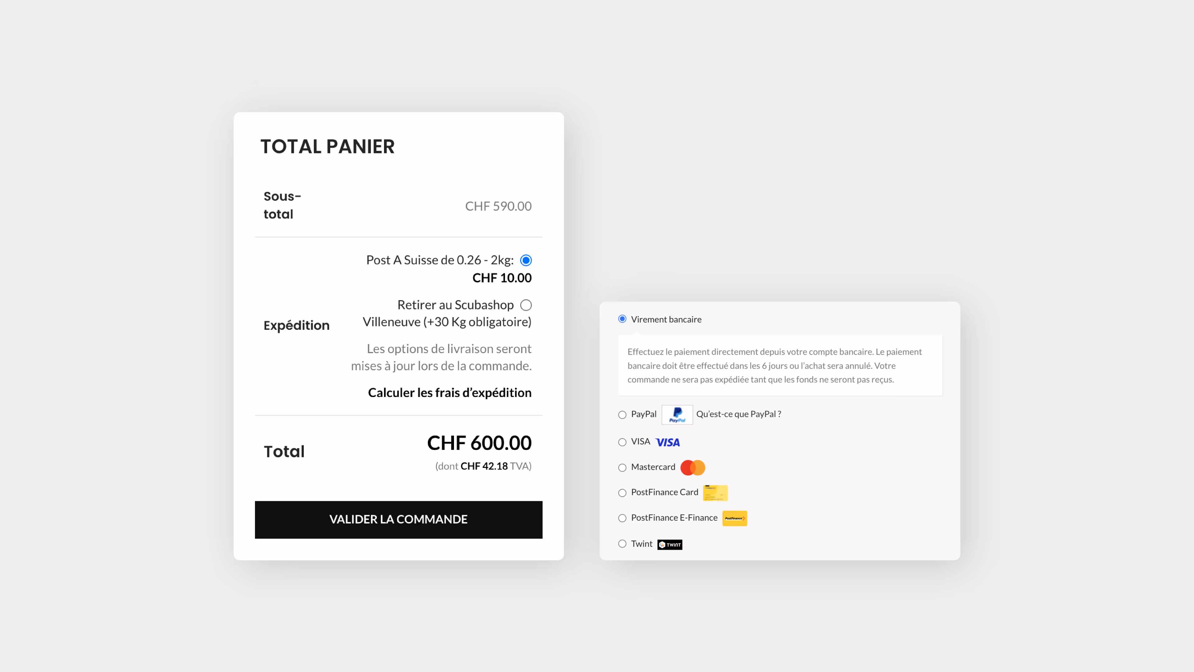Scubashop - Web-Development - destinazio.