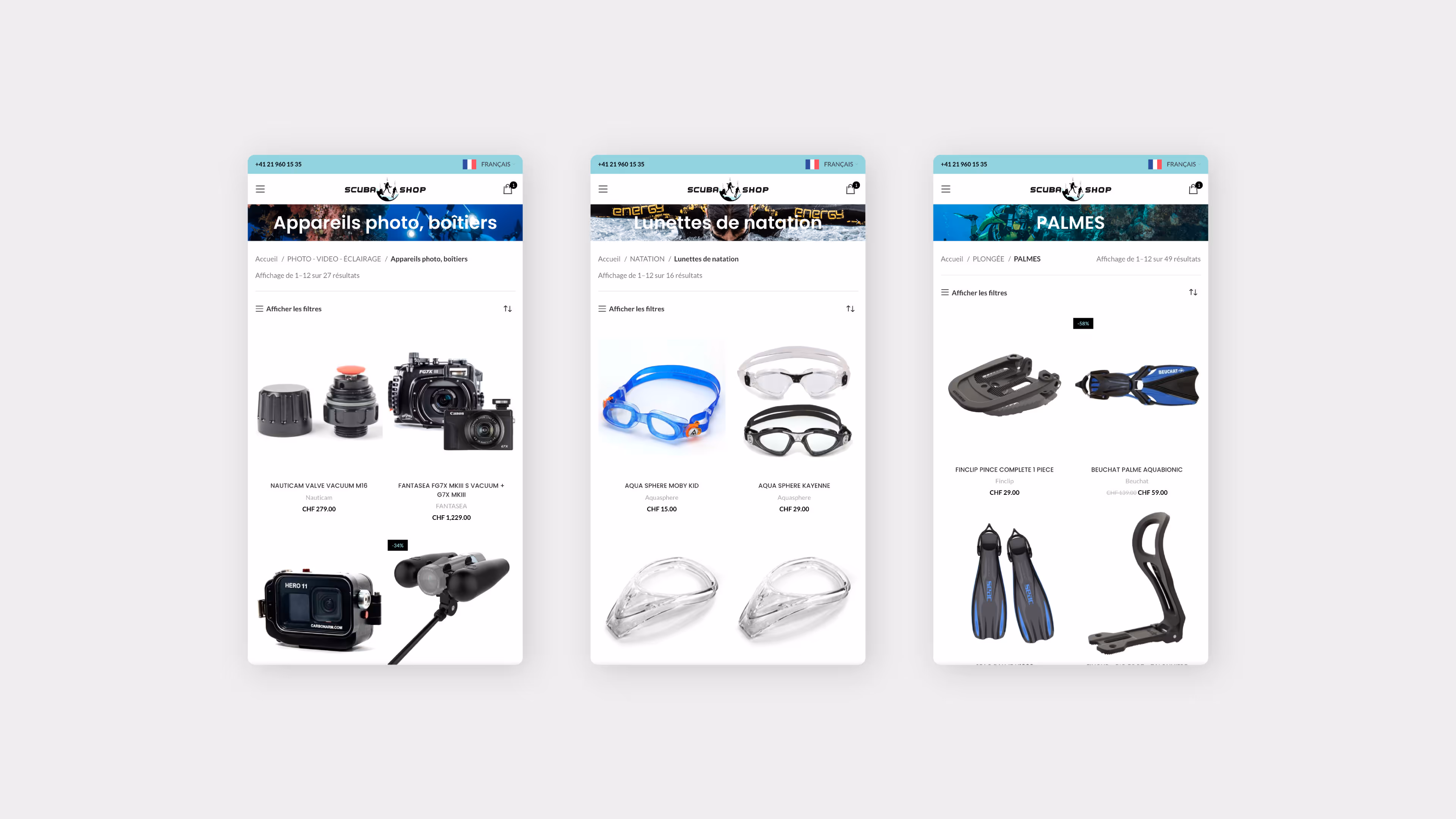 Scubashop - Web-Development - destinazio.