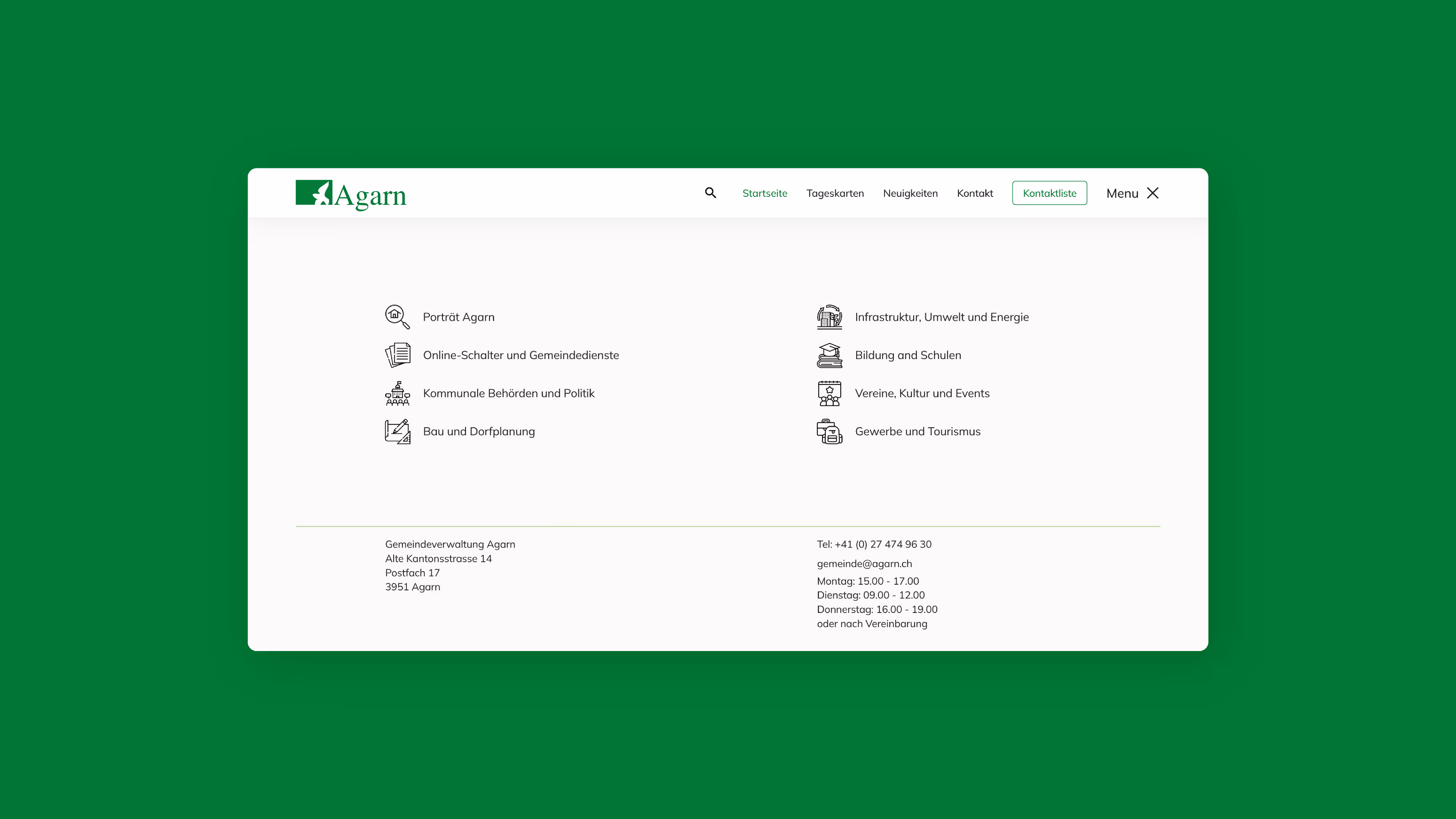 Site web de la commune d'Agarn  - destinazio.