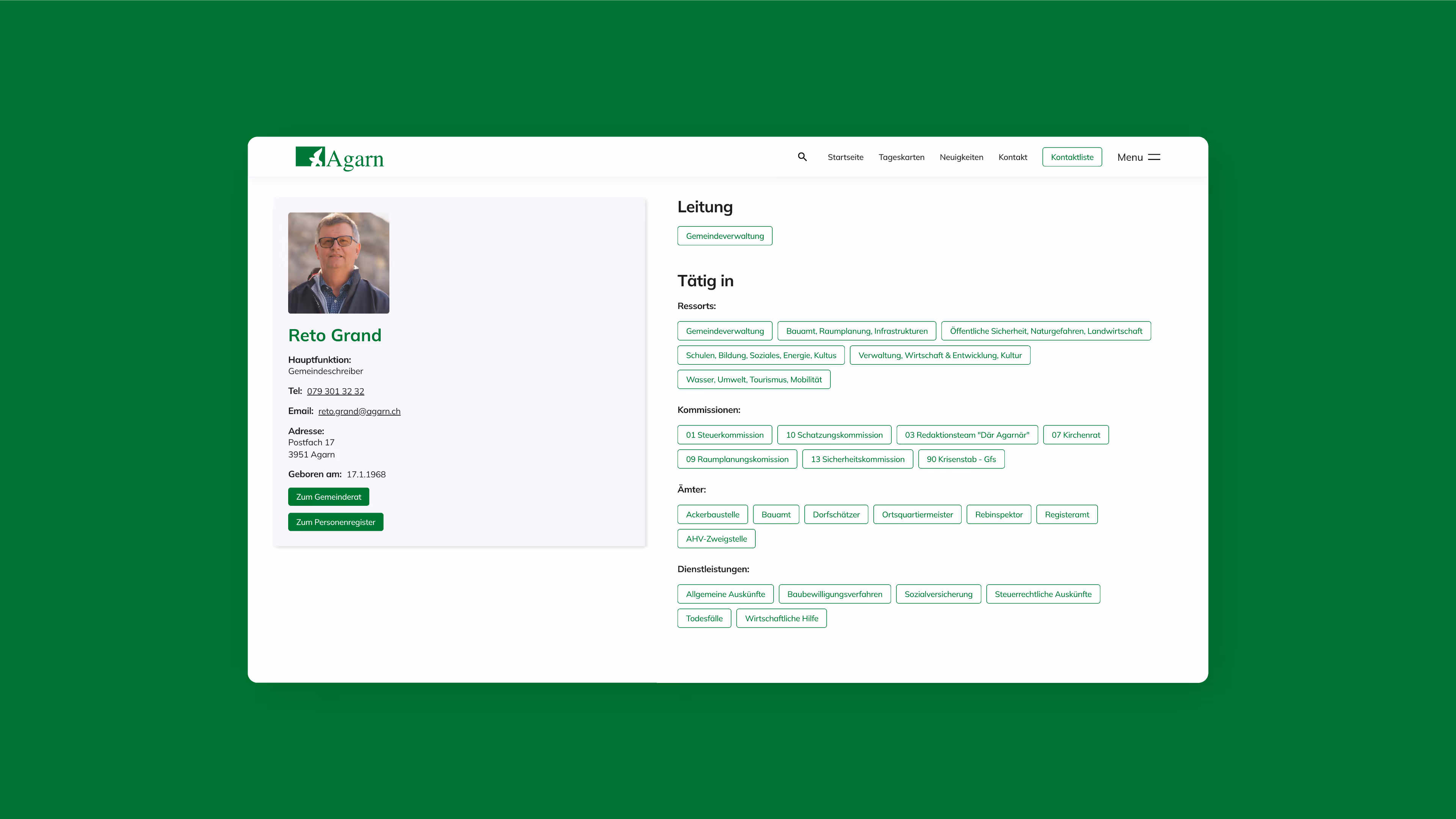 Site web de la commune d'Agarn  - destinazio.