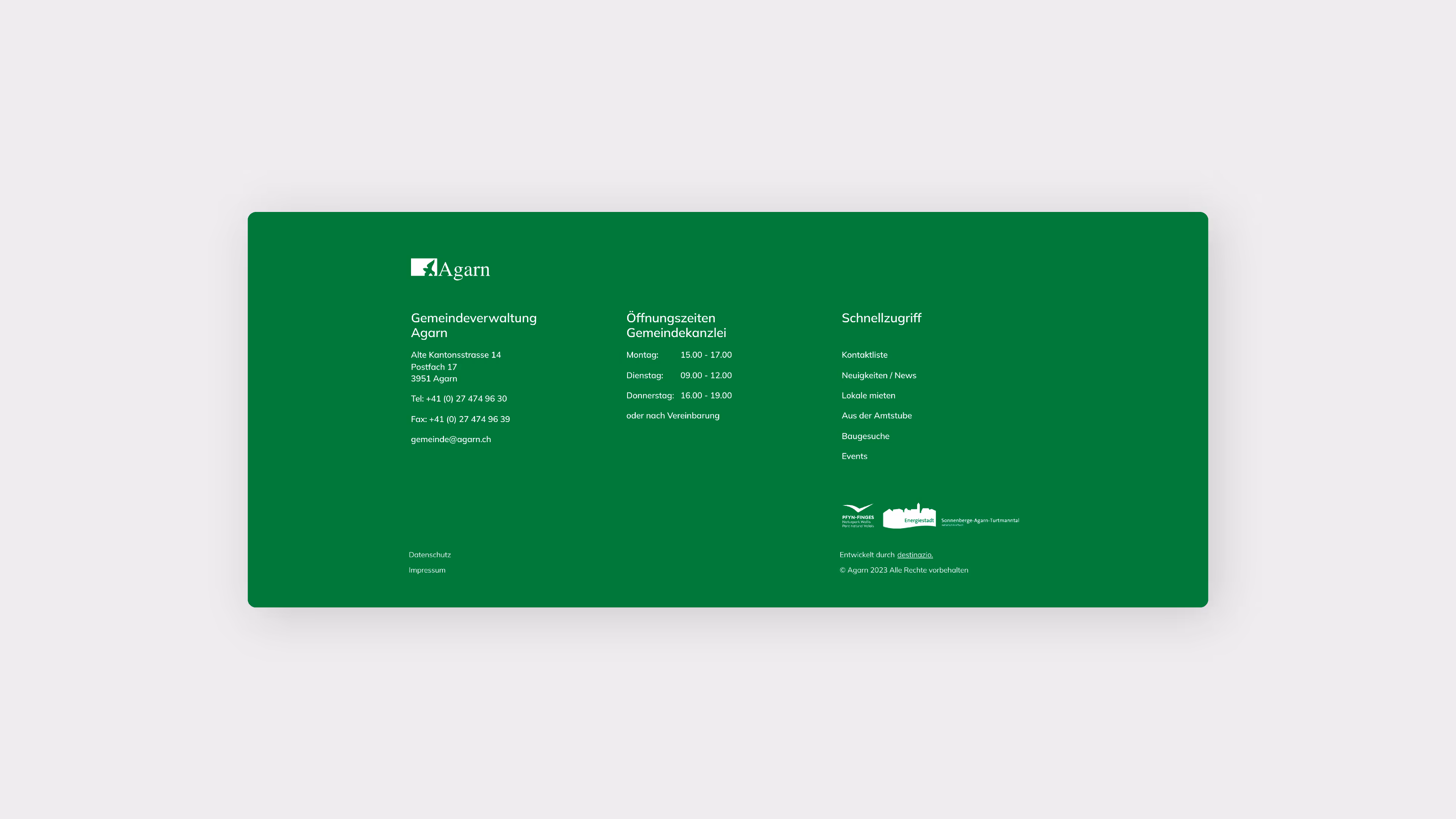 Site web de la commune d'Agarn  - destinazio.