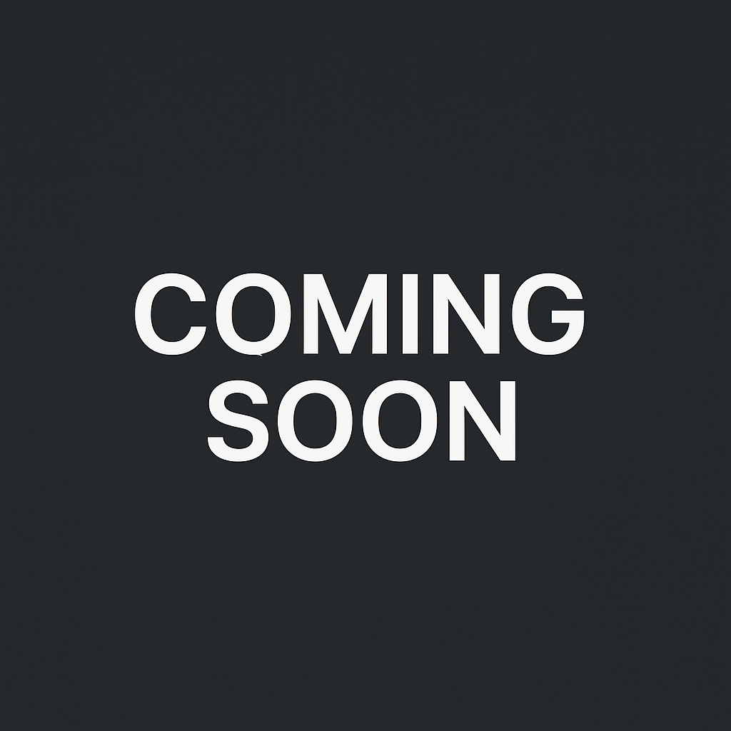 Placeholder image with the words "COMING SOON" centered in bold white text on a dark gray background.
