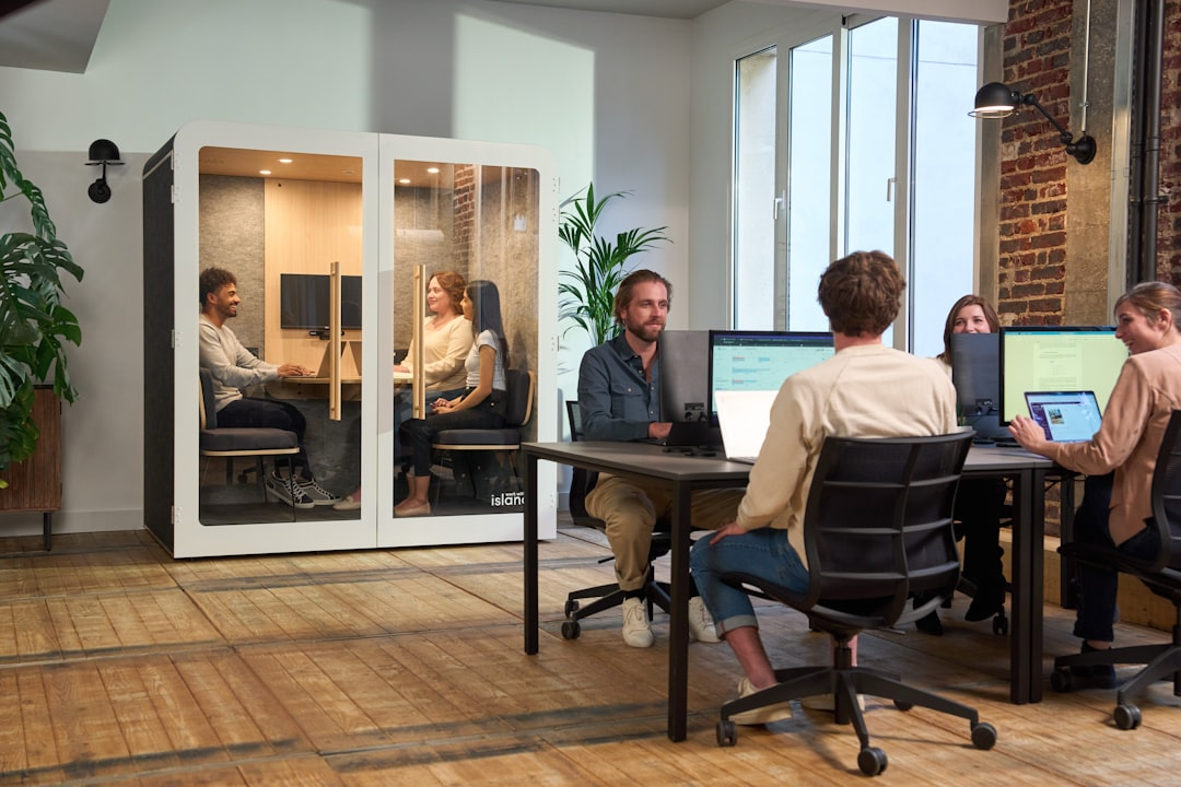 secure office environment or a team collaborating effectively - comprehensive background screening