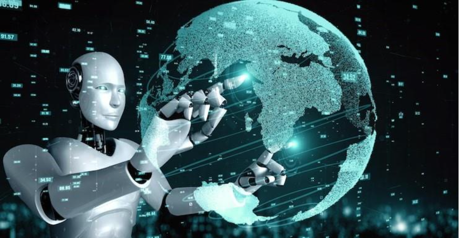 Futuristic robot artificial intelligence huminoid AI data analytic technology