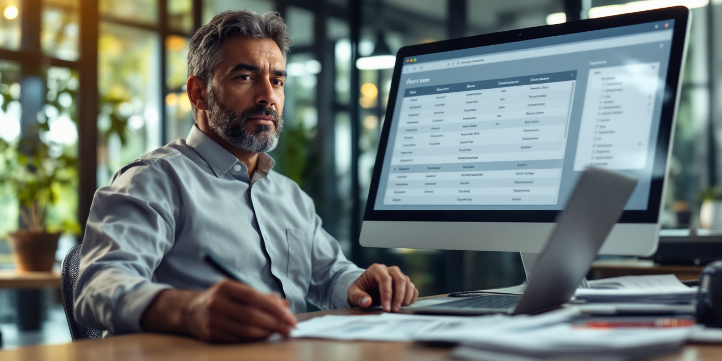 man investigating Fraud & Risk Analytics.