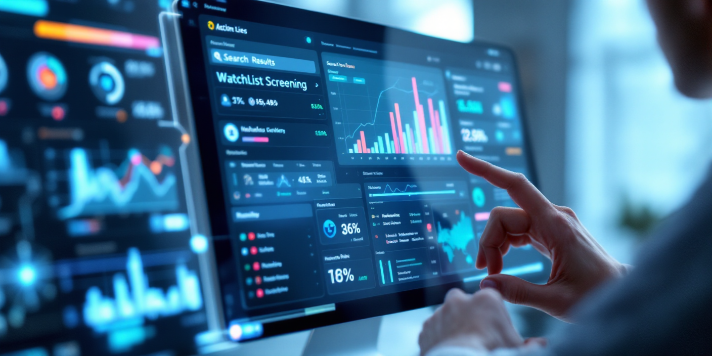 Someone checking Sanctions & Watchlist Screening.