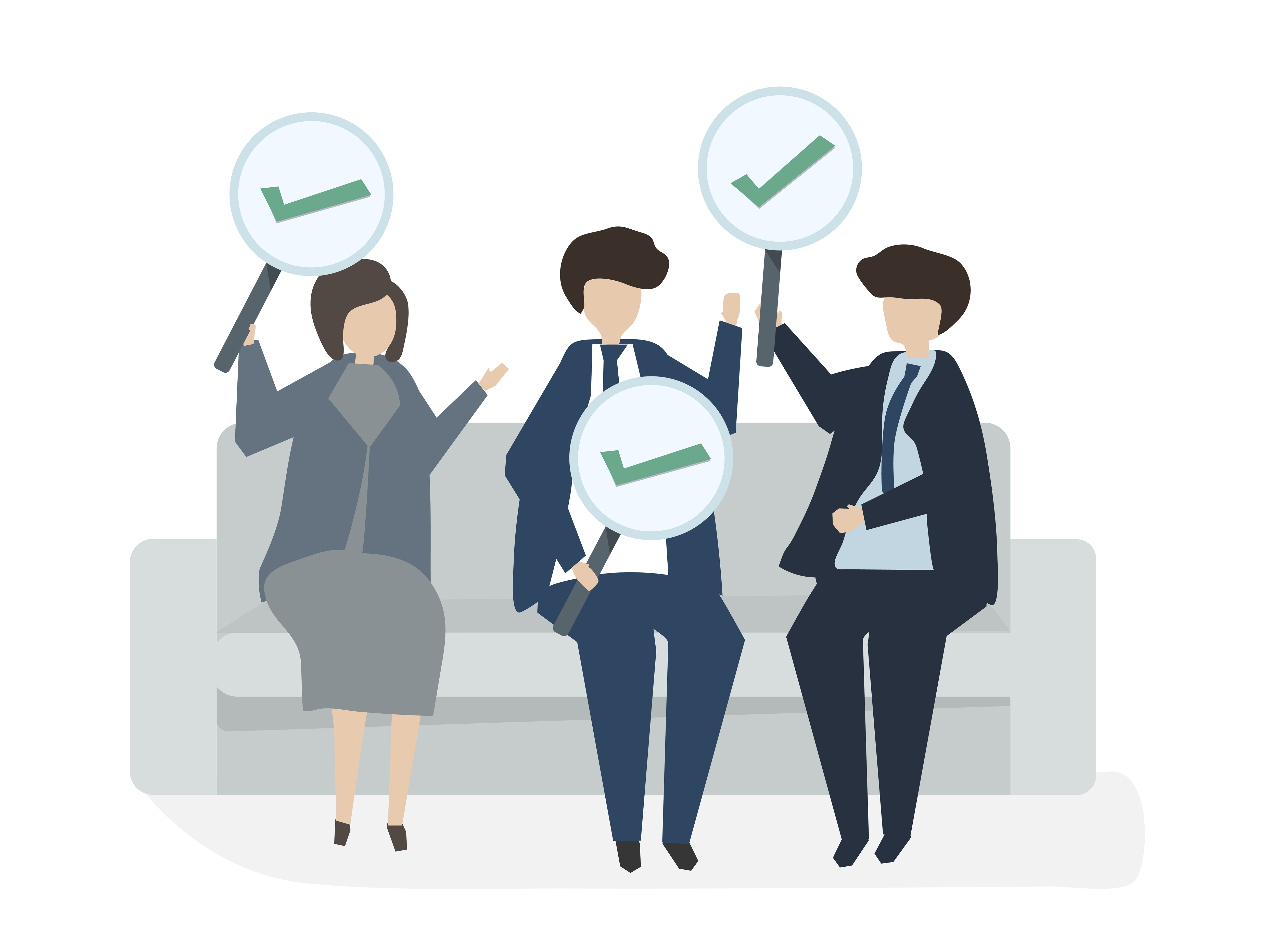 cartoons verifying a business