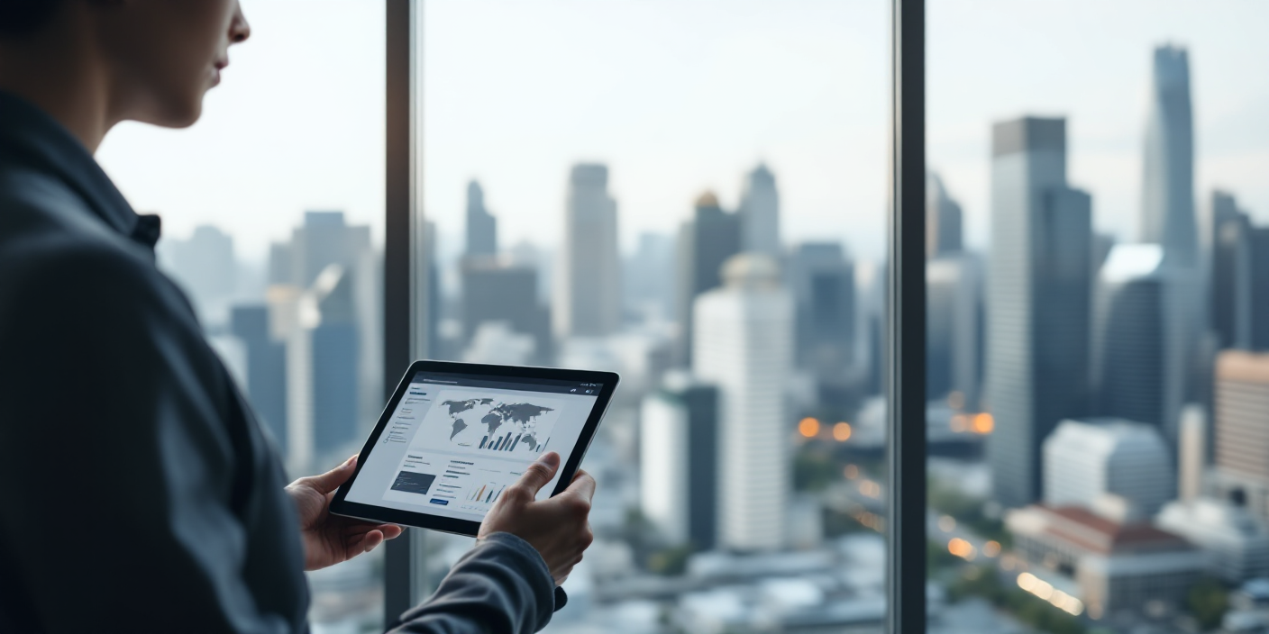Example of business women checking er business