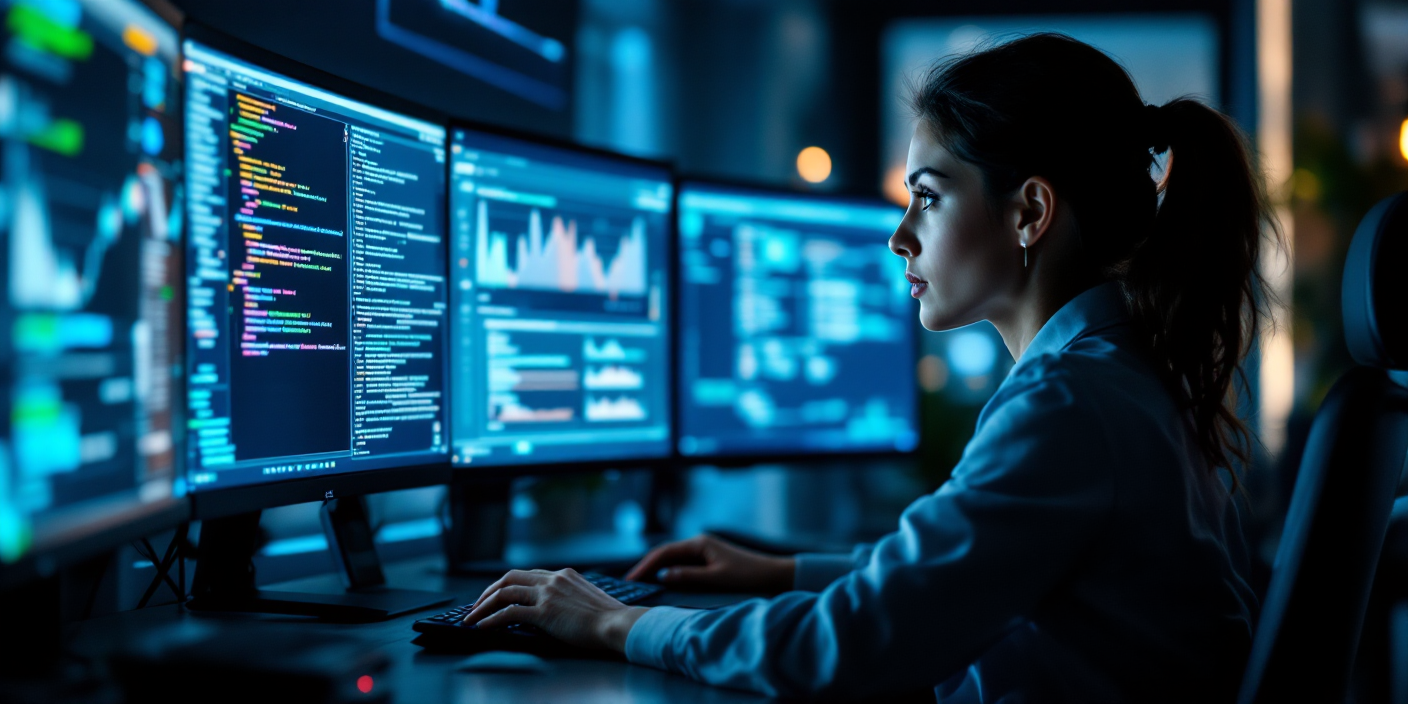 Women looking into corporate.