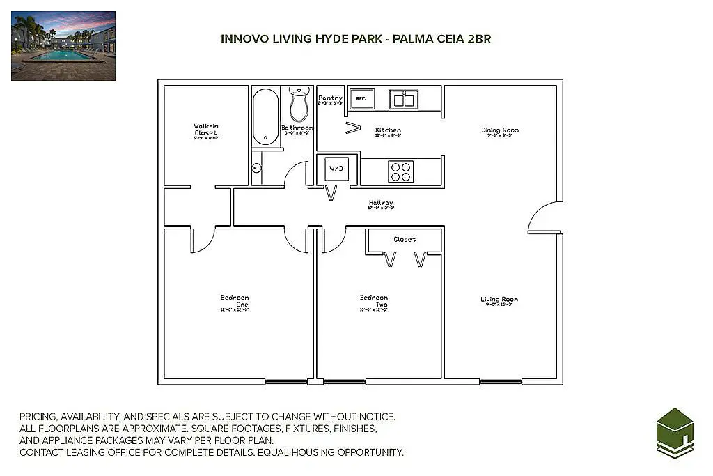 Palma Ceia 2 Bedroom Floor Plan