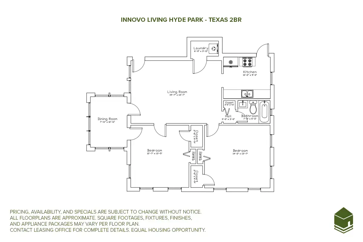 Texas 2BR Floor Plan