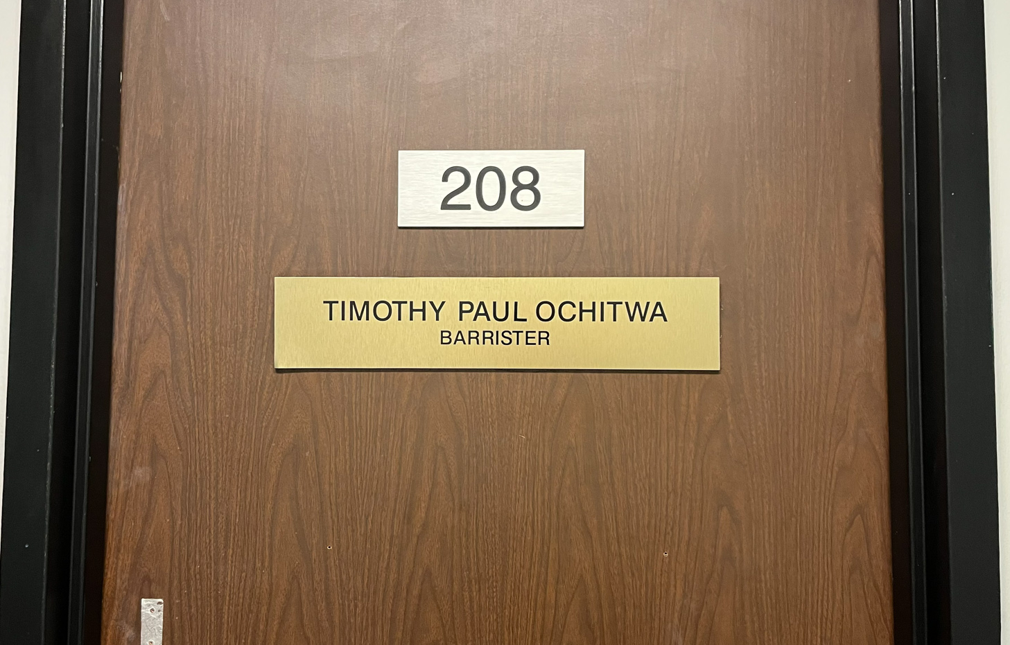 Timothy Paul Ochitwa, Barrister