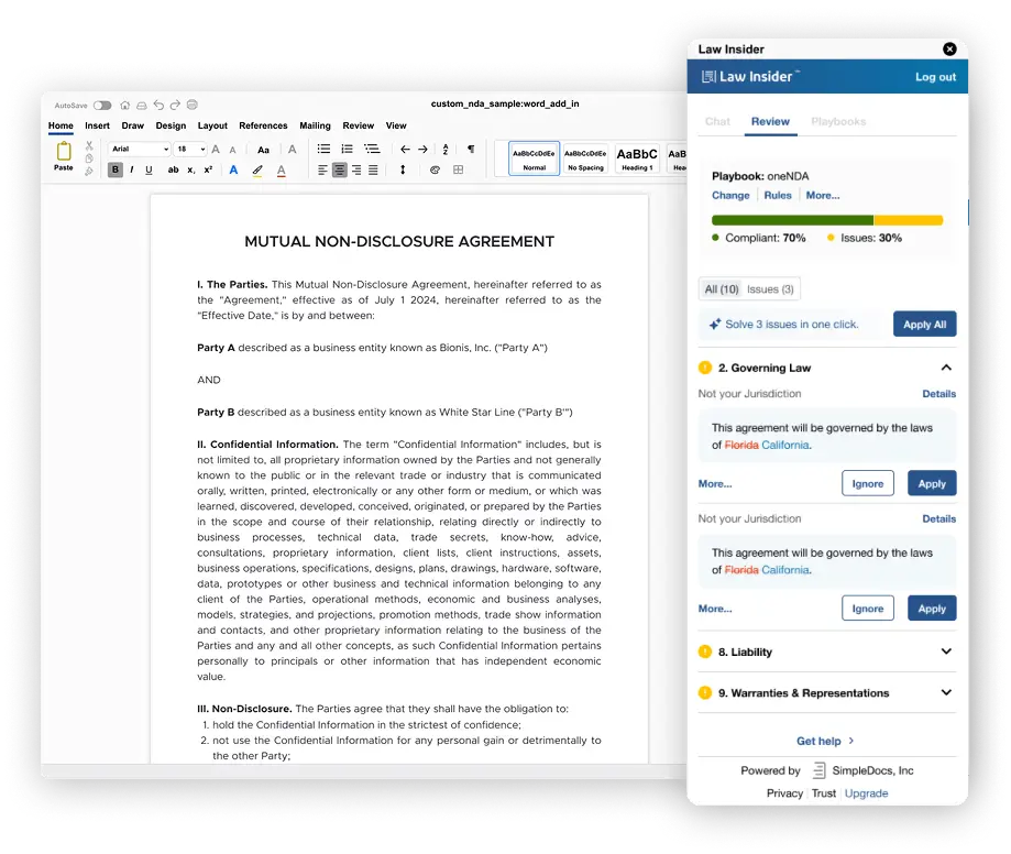 Law insider: an empowered legal site with AI