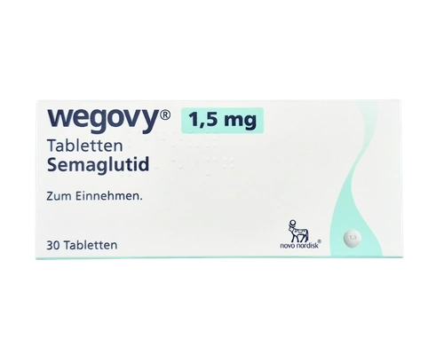 Wegovy Tabletten Packung für 1,5 mg Dosierung