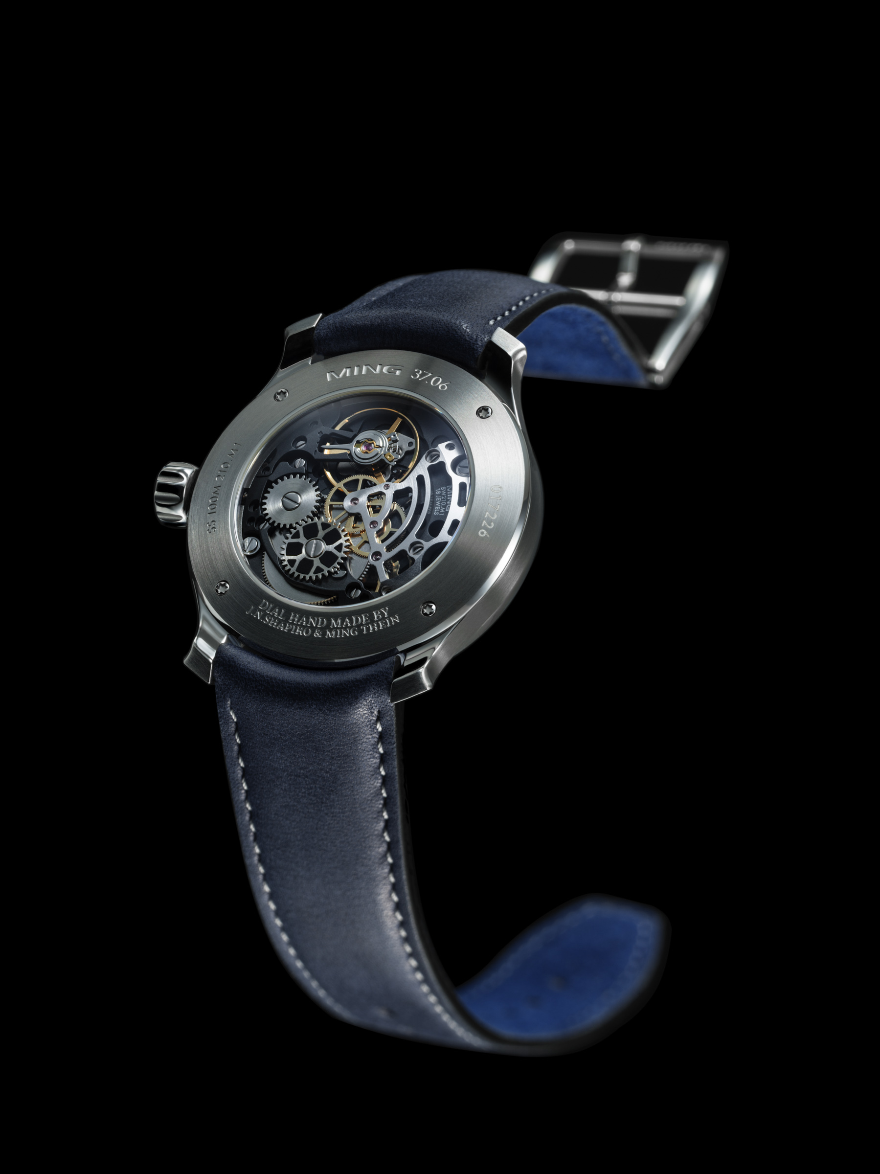Macro view of the MING 37.06 Lightning dial