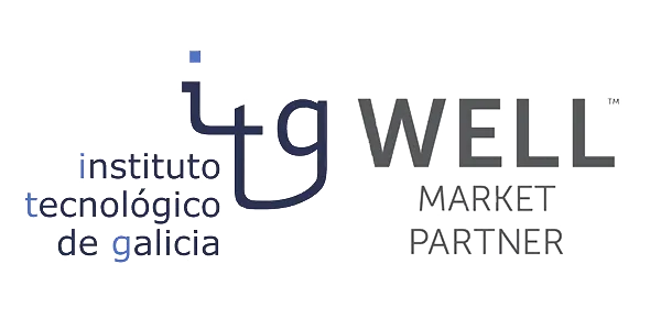 Logo del Instituto Tecnológico de Galicia WELL certification, cliente de inBiot.